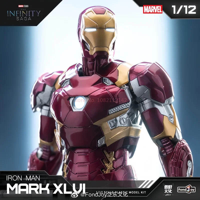 2025 New Original Fondjoy Iron Man MK45 Model Kit 1/12 Infinity Saga Ironman Assembly ABS Joint Movable Kid Toy Customized Gifts
