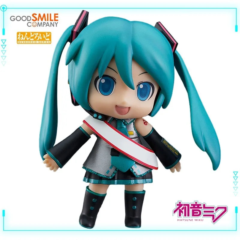 GSC Original Genuine Vocaloid Hatsune Miku Mikudayo Nendoroid 1714 10th Anniversary Ver 10cm Collections Model Toy Figures Gift
