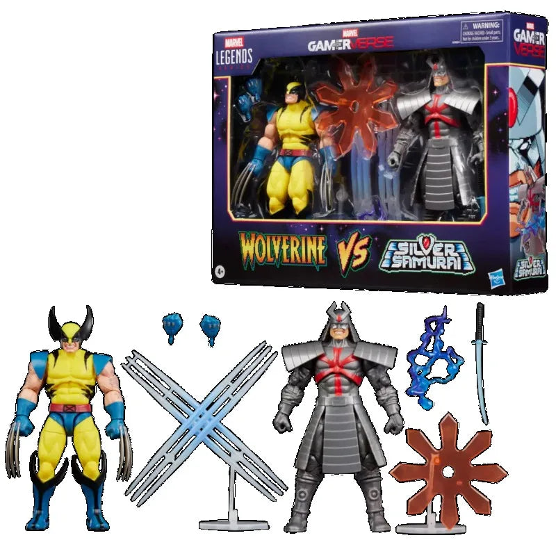 Hasbro Original Marvel Legends Series Gamerverse Wolverine Vs. Silver Samurai Action Figure Toys for Boys Girls Kids Gift