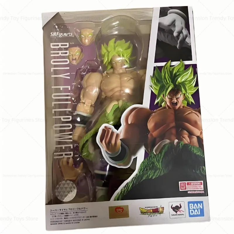 Bandai In Stock Anime Dragon Ball Z SHF Broly Super Saiyan Action Figure Model Toy Collection Gift DT