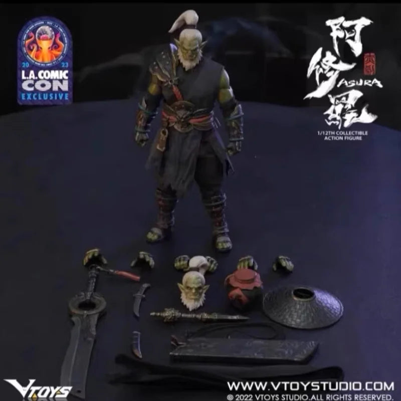 Vtoys Asura Action Figure VSd006 Cloth Gown Original Collection Soldier PVC Model Bamboo Hat Full Set Toy Limited Version Gift