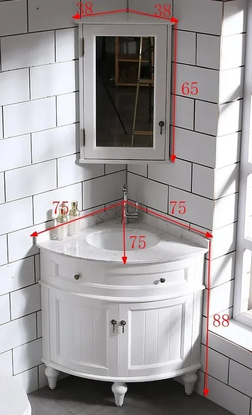 Multifunktionsmöbel Schmaler Badezimmerschrank Holzwaschbecken Lagerung Offene Schränke Aktenspiegel Regal Luxus Gabinete