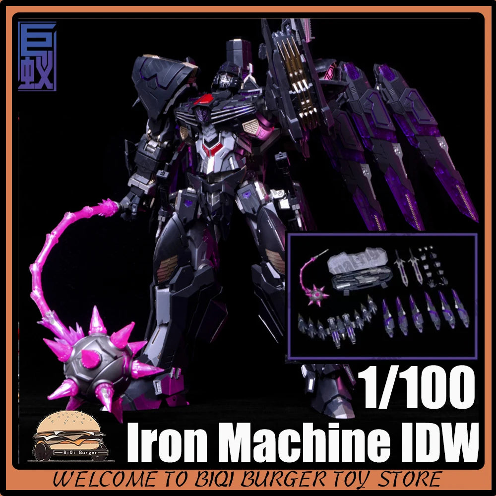 Giant Ant Models Transformation Megatron Iron Machine IDW Assembly Model Kit Action Figure With Light Skeleton ABS Toy