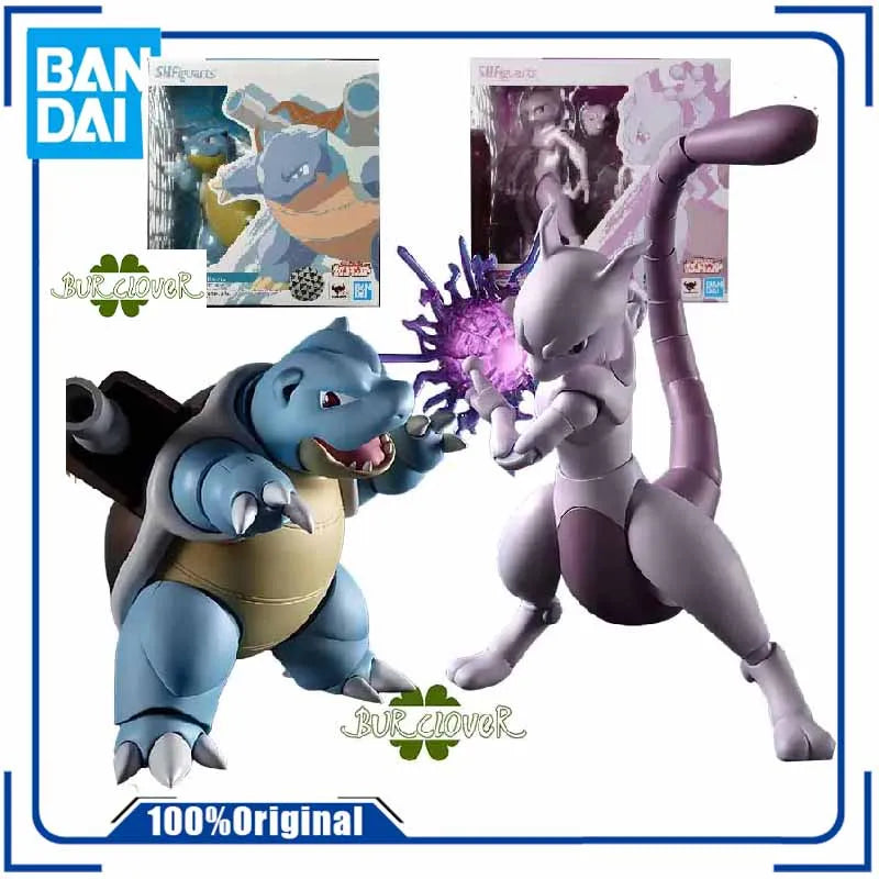 Bandai Original SHF  Anime Figure pokemon Arts Remix KAMEX MEWTWO Action Figure Toys For Boys /Girls /Kids /Christmas Gift