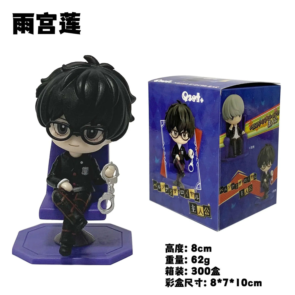 8CM Anime Spiel Persona 4 Yu Narukami Figur Qset Yuuki Makoto Puppe Amamiya Ren Modell Spielzeug Aciton Figur Golden Moderator