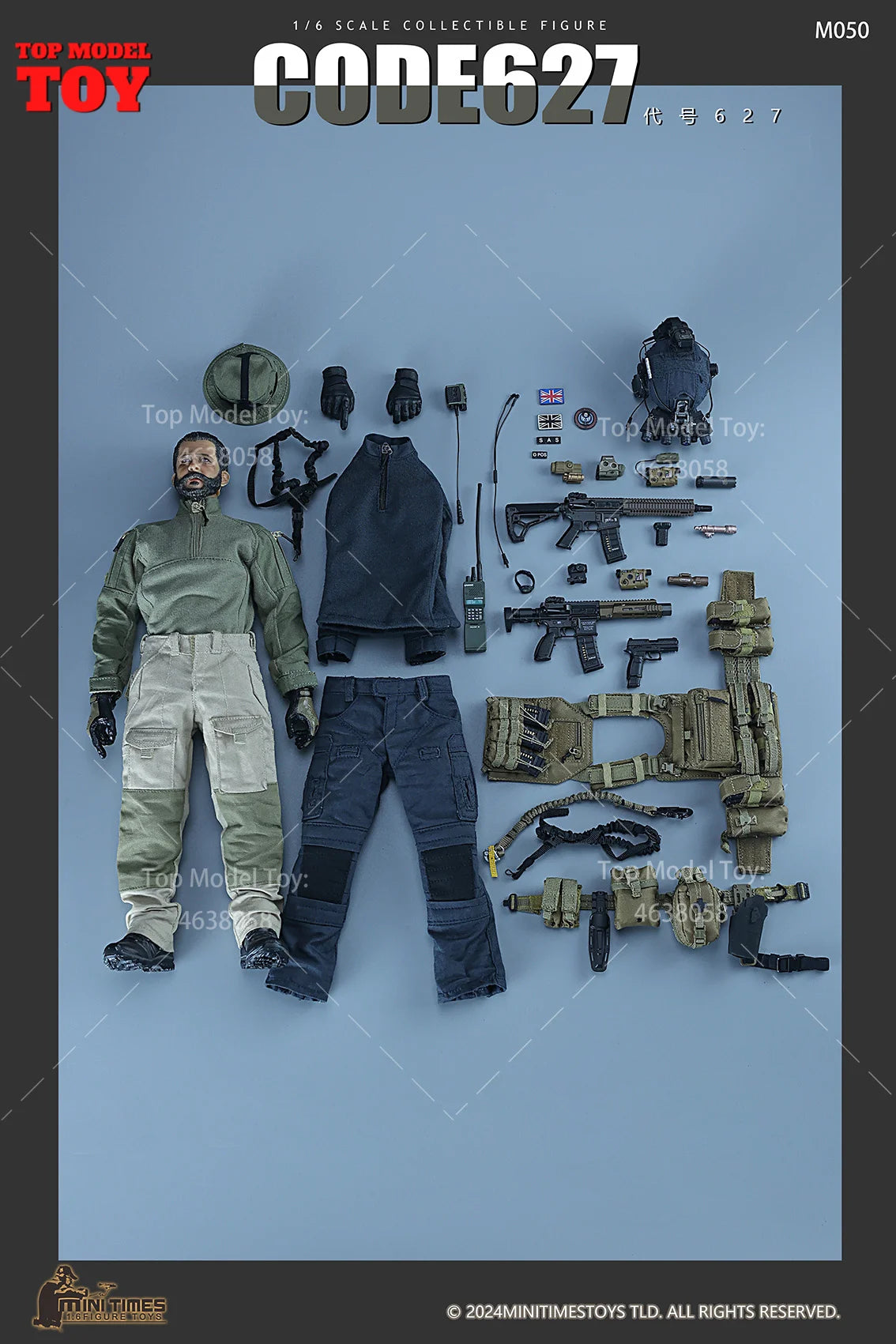mini times toys M050 1/6 Scale British Special Air Service Sniper 12'' Male Solider Action Figure Full Set For Collectible