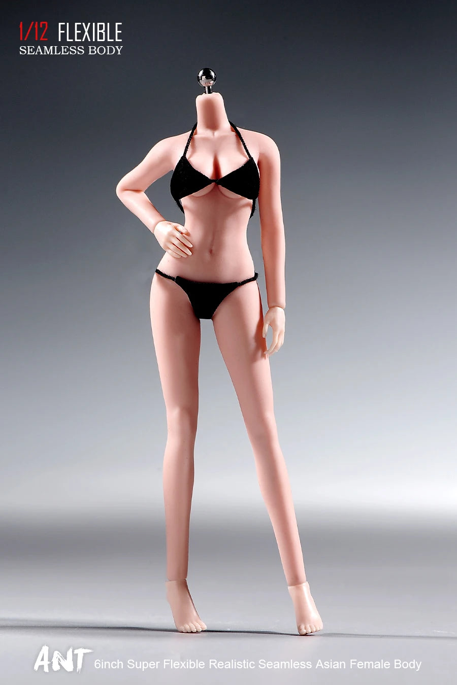 ANT T305 1/12 Weiblicher flexibler nahtloser Körper 6'' Blasse Sonnenbräune Weiblicher Soldat Acton Figur Körperpuppe für 1:12 Kopfskulpturen