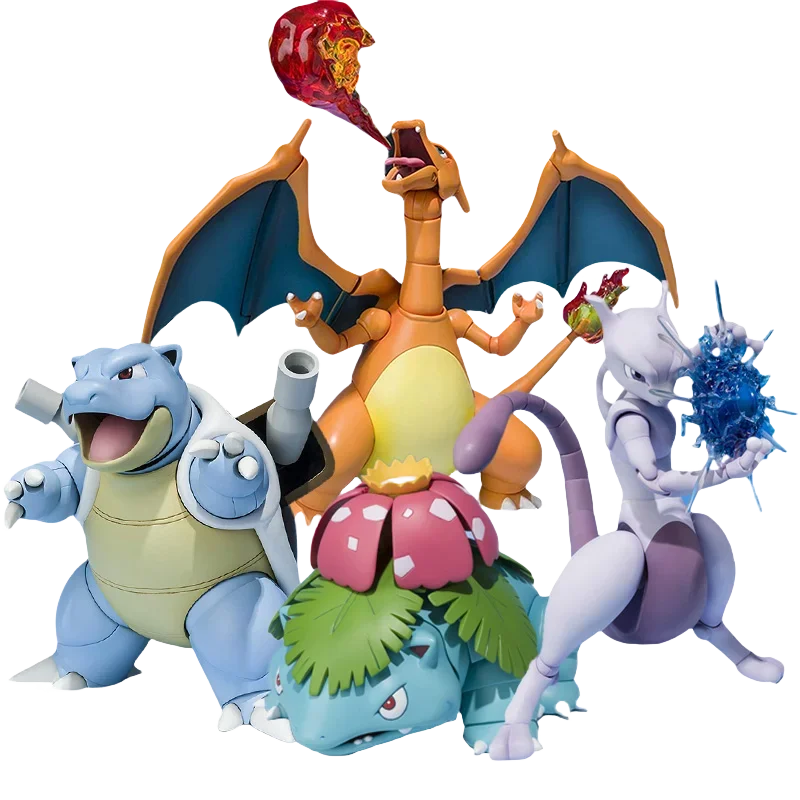 Genuine Bandai POKEMON D-Arts Mewtwo Bulbasaur Anime Action Figures Model Figure Toys Collectible Gift for Toys Hobbies Children