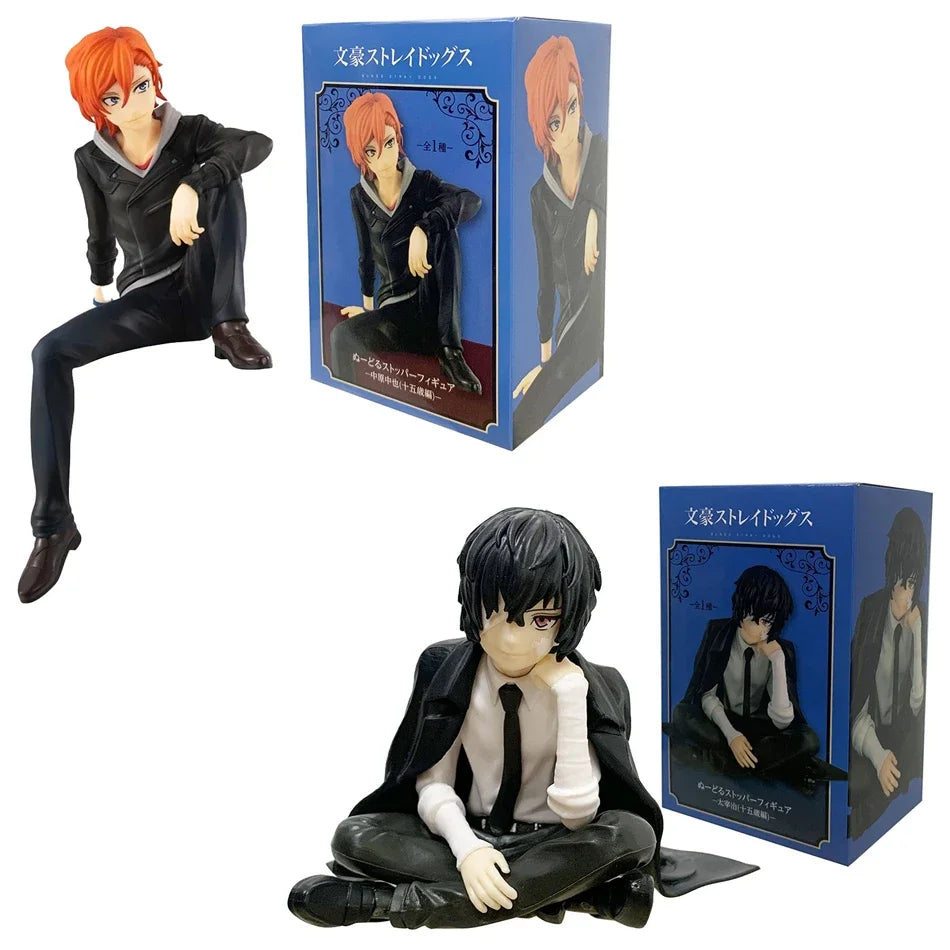DIE 12 cm große Bungo Stray Dogs Dazai Osamu Noodles Press Figur Japanische Cartoon-Figuren-Kollektion Niedliches Spielzeug