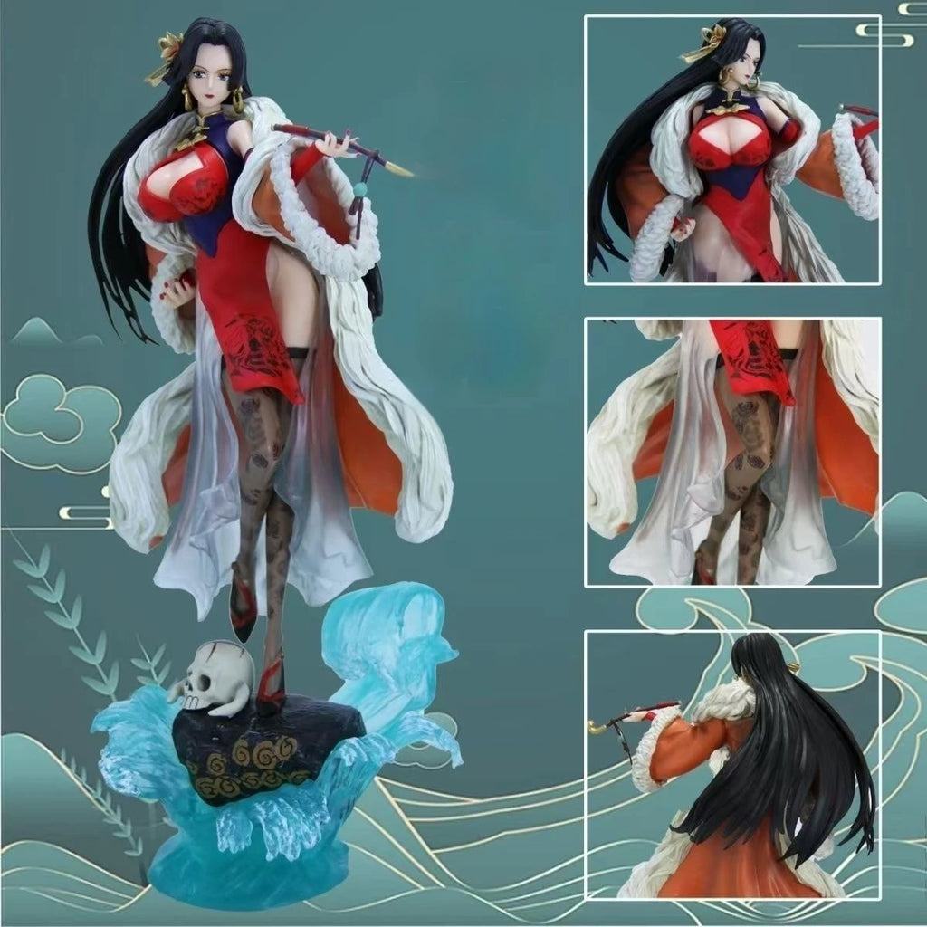 36cm One Piece Boa Hancock Gk Figure Sexy Cheongsam Style Statue Desktop Display Figurine Collectible Toy Gift For Anime Fans