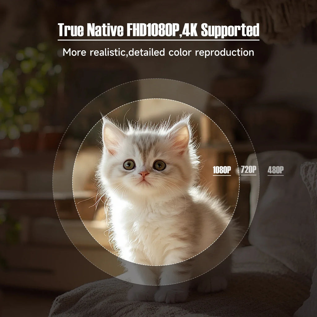 Magcubic Native 1080P 650ANSI 4K Android 11 L018 360° Projector With Auto Keystone Focus Air Mouse Wifi6 BT5.2 Portable Outdoor