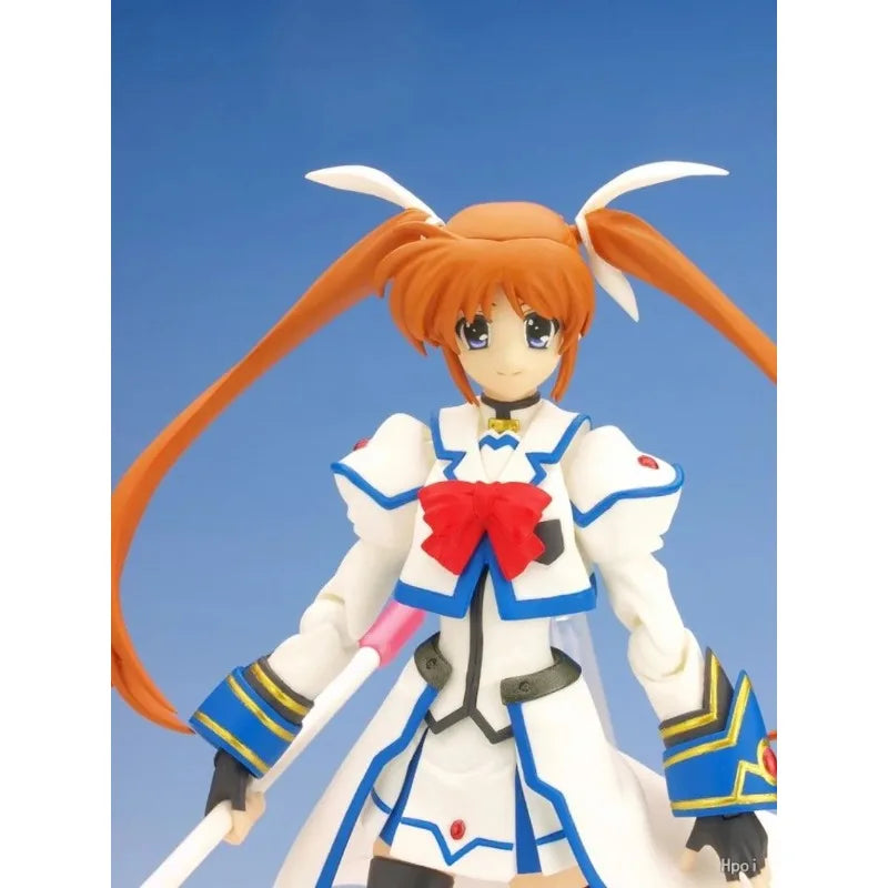 Fast Shipping Max Factory  Figma 005 Mahou Shoujo Lyrical Nanoha  Nanoha Takamachi  Collection Series Action Figure Toy gift