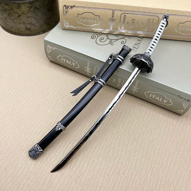 Sekiro: Shadows Die Twice Metall-Katana-Waffenmodell-Replika Mortal Blade Wolf 1:6 Actionfigur-Zubehör Sammlerstück Dekoration