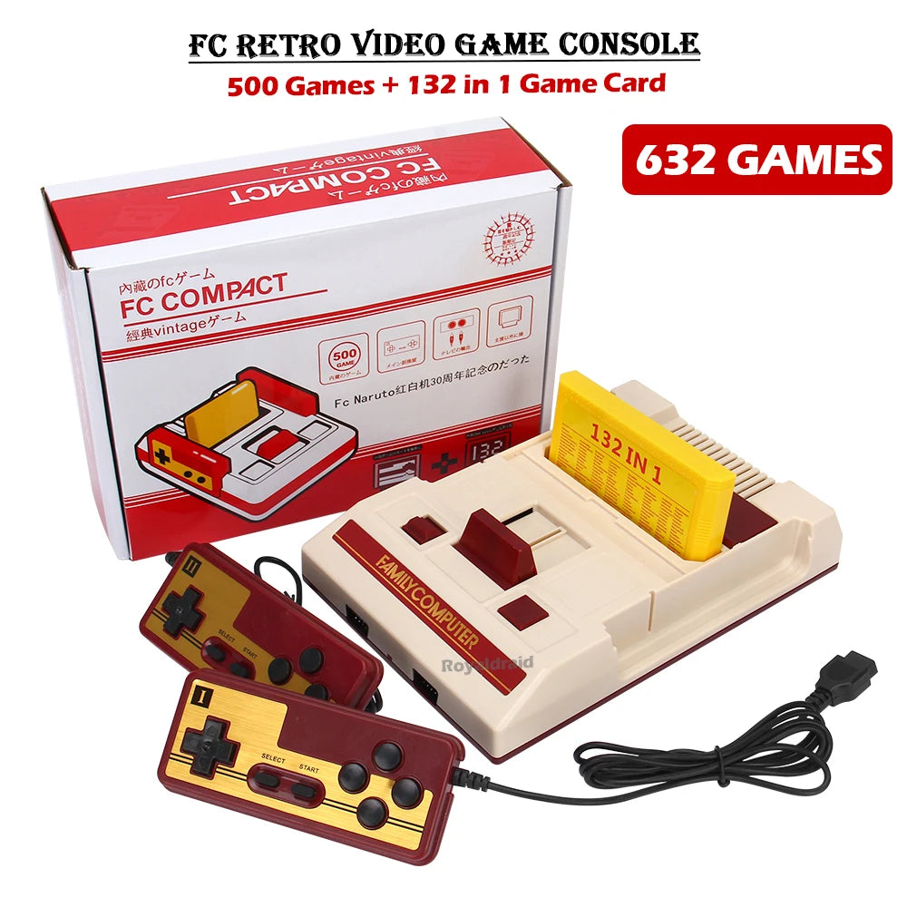 8 Bit Video Game Console Built in 500 Classic Games Family Computer TV Game Console