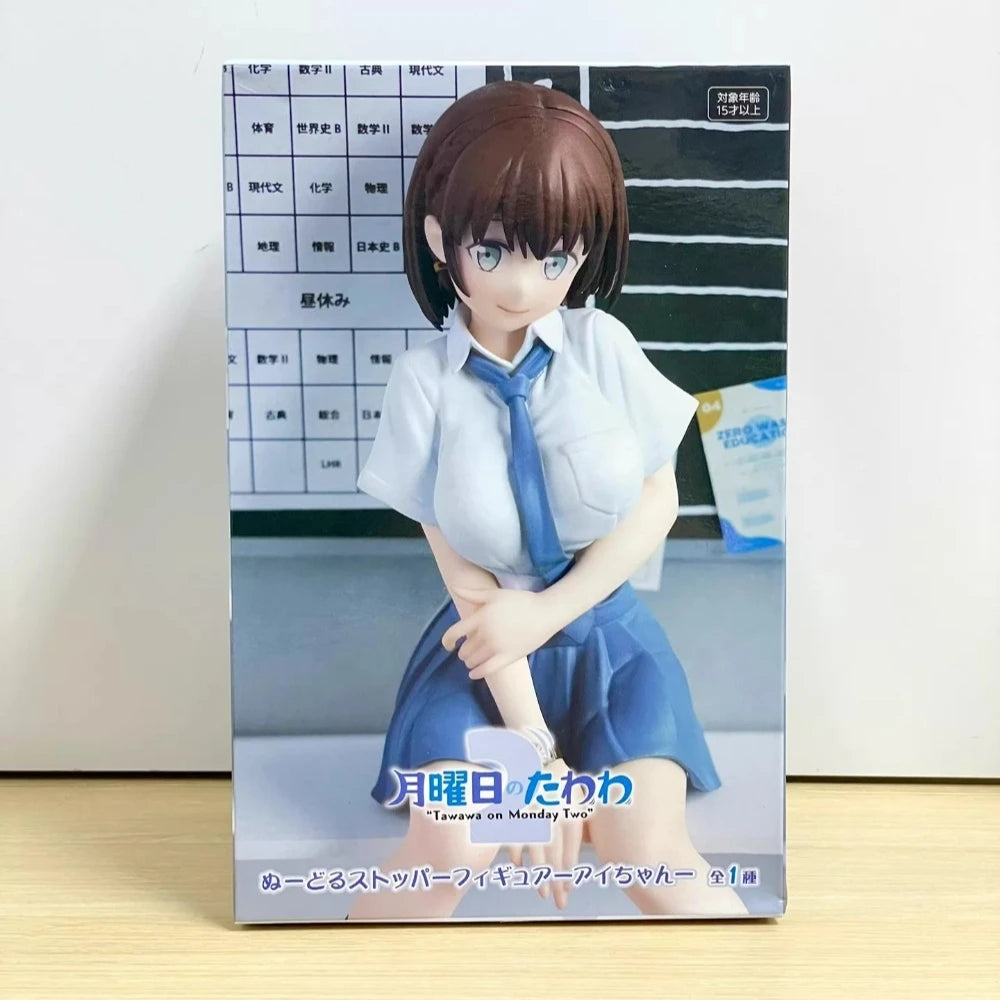 In Stock FuRyu Original Genuine Getsuyoubi No Tawawa 2 Ai-chan 13cm Collections Model Toys Anime Girl Noodle Stopper Figure Gift