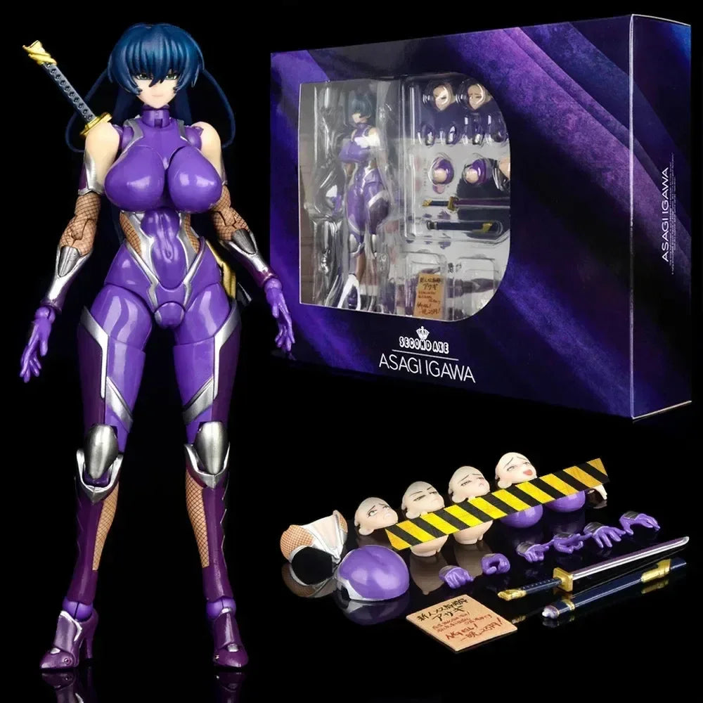 16cm Taimanin Series Second Axe Asagi Igawa Action Anime Figures Native Rocket Japan Verison