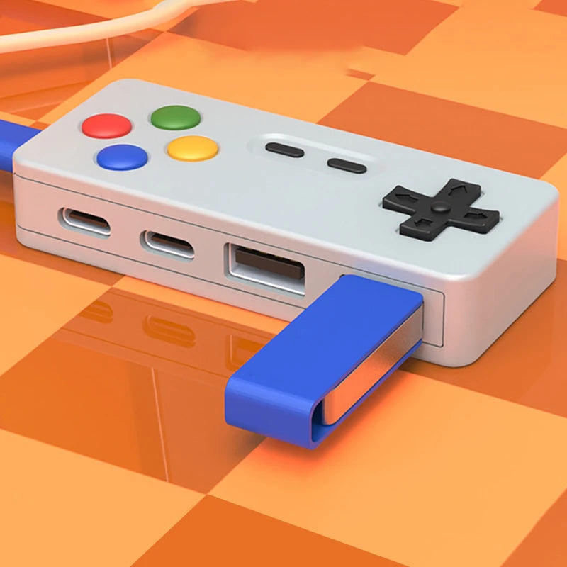 4-in-1 Gamepad-Modellierungs-HUB Gamecontroller Computer USB Typ-C USB-C Schnittstellenadapter für Laptop PC Maus Tastatur U-Disk