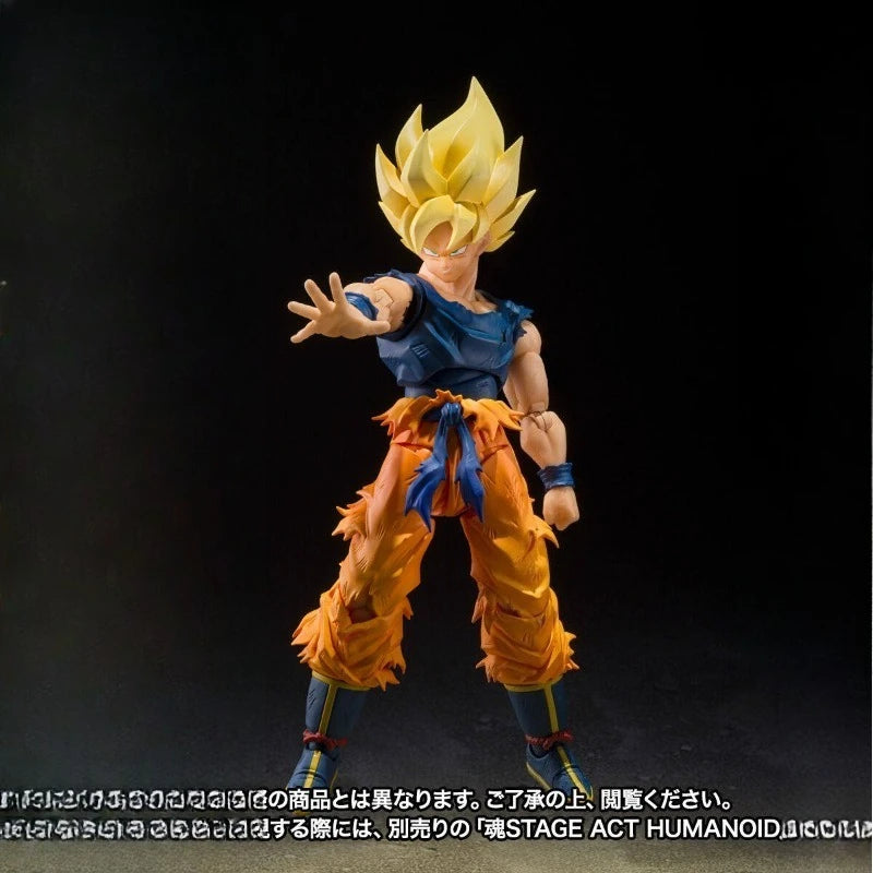 In Stock Bandai Tamashii Exclusive SHF Super Saiyan Son Goku The Furious Warrior Action Figure Toy Collectible Gift for Fans