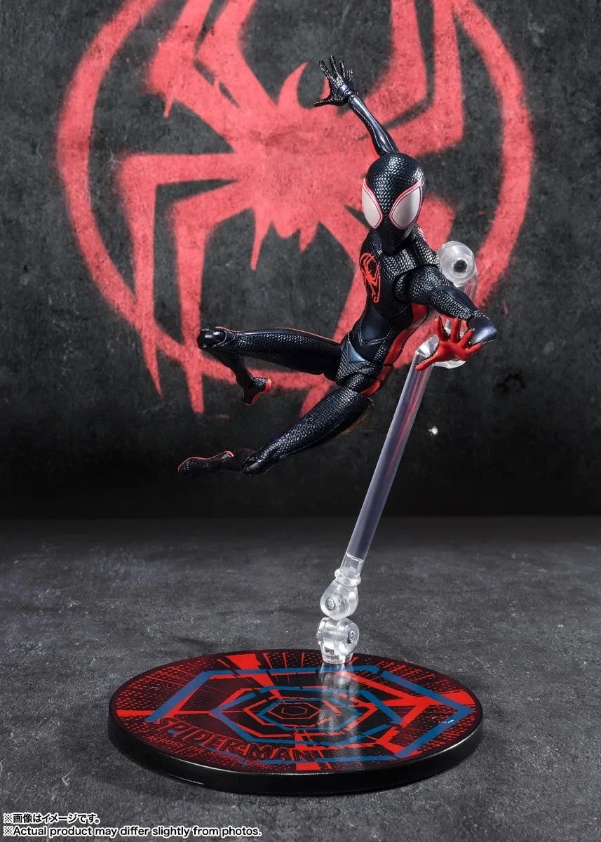 100% Original Bandai Shf Sh Figuarts  Across The S Miles Morales Gwen 1610 Rooftop Edition Action Figure