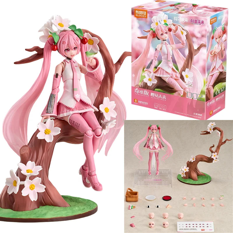 New Blokees Hatsune Miku Fantastics Series Building Block Cartoon Anime Assembly Figurine Ornament Collection Toy Birthday Gift