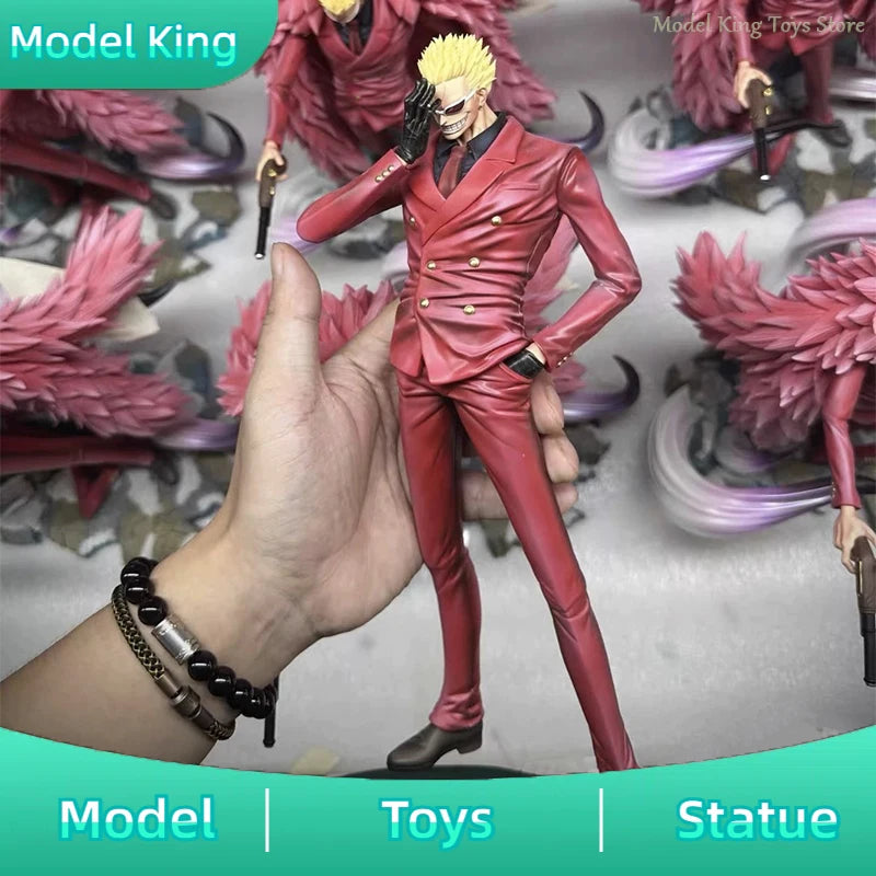 NEW 28cm ONE PIECE Anime Figures Donquixote Doflamingo Figures PVC Statue Collection Model Room Decoration Birthday Gifts Toys