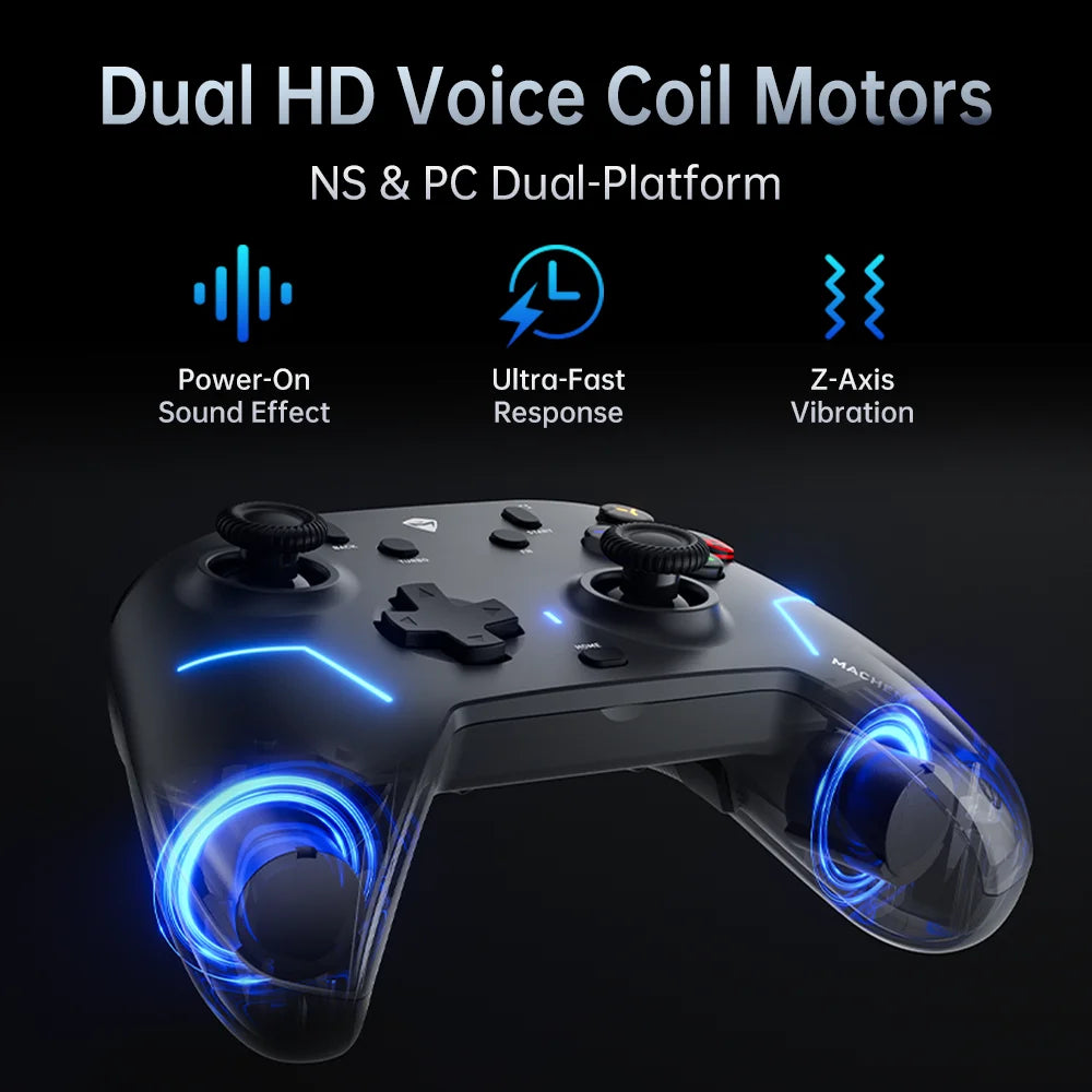 MACHENIKE G6V2 New Upgrape Tri Mode Gamepad Wireless Game Controller TMR Joystick Trigger Dual 1000Hz Polling Rate 1200mAh