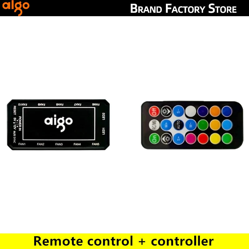 Aigo AR12 120mm PC Gamer Computergehäuselüfter RGB 12v Kühlkörper Aura Sync Kühler Argb Silent Controller Kit Lüfterkühlung Ventilador