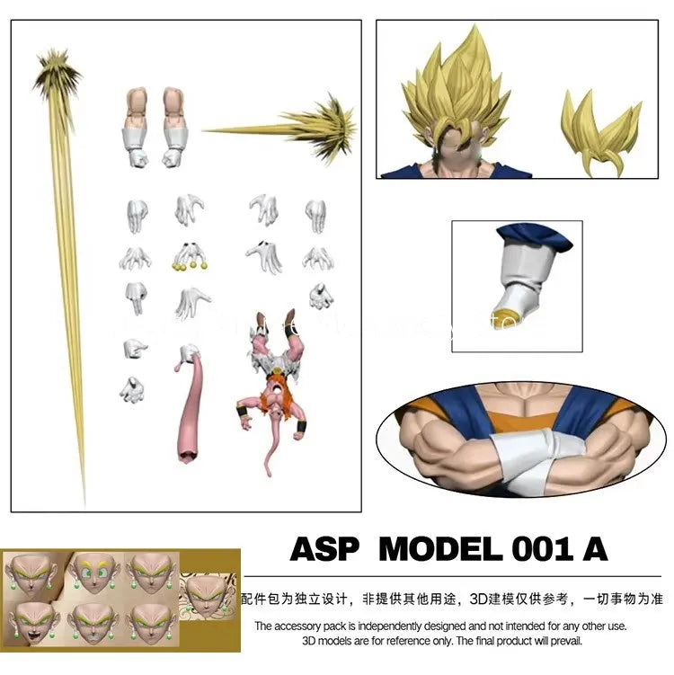 M-unitStudioVegito figura Dragon Ball Super Saiyan Dios Vegito Oni-mascarado Nightwalker Anime figuras de acción modelo juguetes