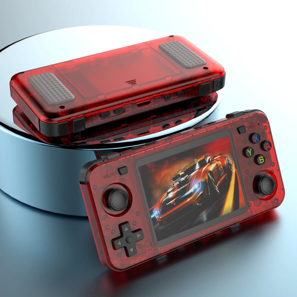 BOYHOM Neue R36H Handheld-Spielekonsole 3,5-Zoll-IPS-Bildschirm Linux RK3326 Retro-Videospiel-Player 3000 mAh 64G 10000+ klassisches Spiel