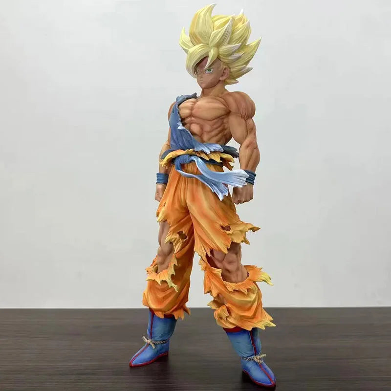 43cm Dragon Ball Z Son Goku Ssj Figurine Super Saiyan Goku Gk Statue Pvc Action Figures Model Toys Collection Ornament Doll Gift