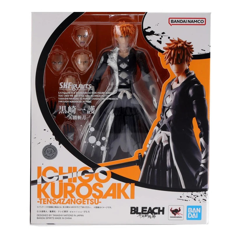 Bandai Original SHF BLEACH Ichigo Kurosaki Toushiro Hitsugaya Byakuya Kuchiki Kenpachi Zaraki Renji Abarai Anime Figur Modell Spielzeug