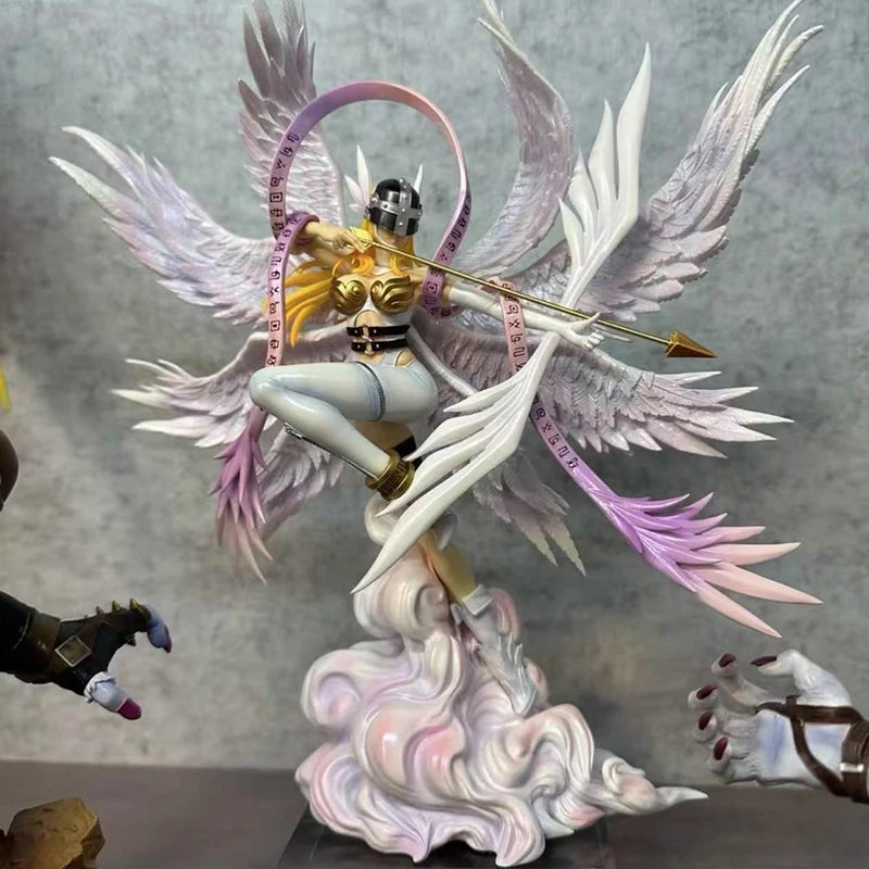 26cm Digimon Adventure Angewomon Shoot An Arrow Anime Figure Model Statue Collection Model Desktop Decoration Ornament Fans Toys