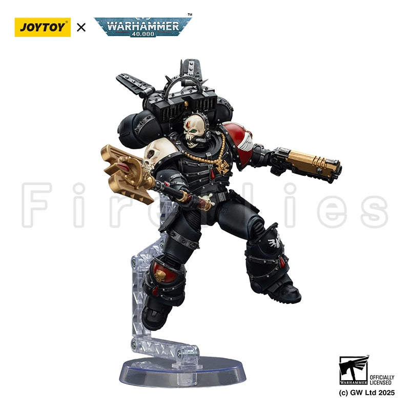 1/18 JOYTOY Action Figure 40K Blood Angels Lemartes With Jump Pack Blood Crozius and Absolver Bolt Pistol Anime Toy