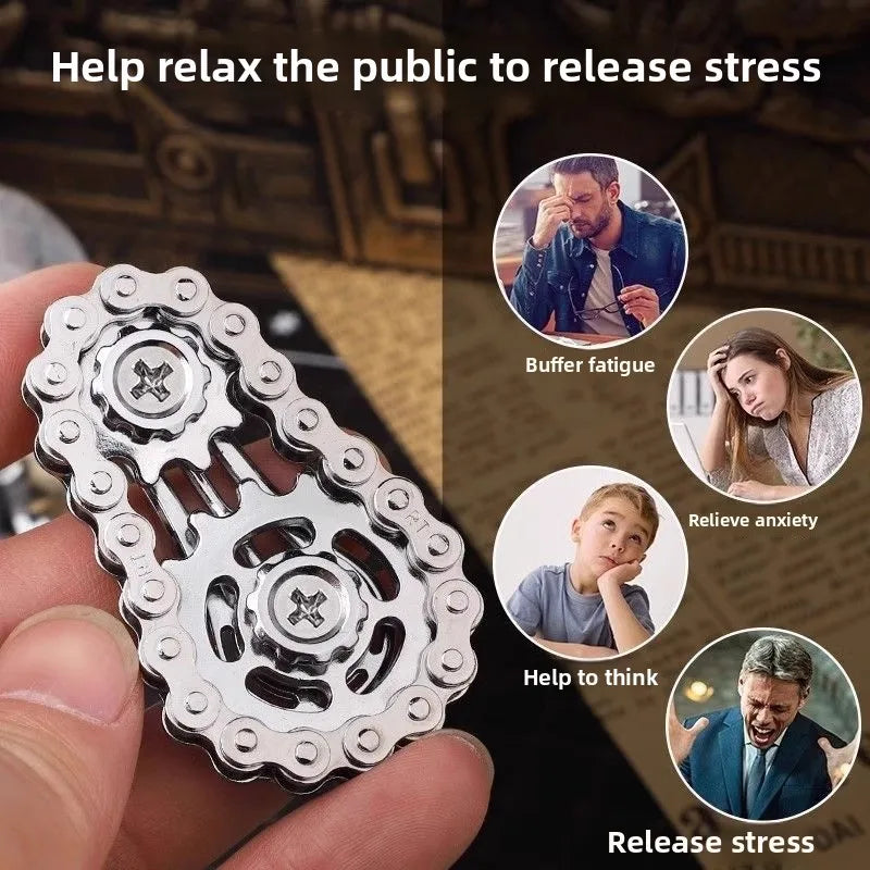 Metall-Fidget-Spinner, Schreibtischspielzeug, Stressabbau-Zahnräder, Handspinner für Erwachsene, Schreibtischdekoration, Wohnkultur, Stressabbau, Entspannung