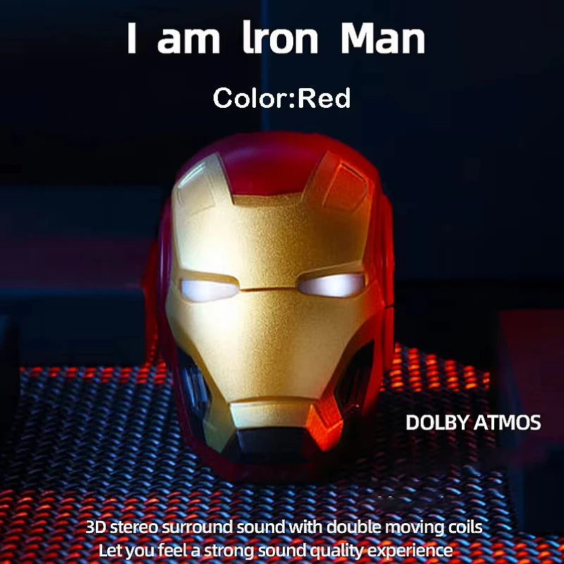Anime Figure Bluetooth Speaker Iron Man Portable Cool Wireless Audio Bluetooth Speaker Boys Desktop Ornament Toys Birthday Gift