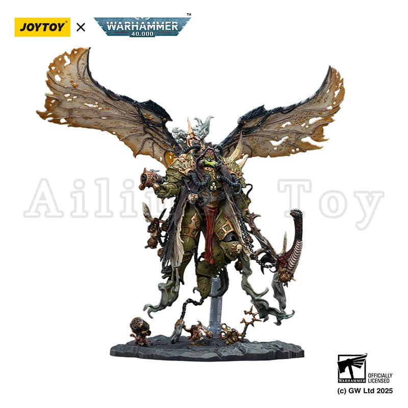 JOYTOY 1/18 Action Figure 40K Mortarion,Daemon Primarch of Nurgle with Ancient weapons 'The Lantern' and 'Silence'