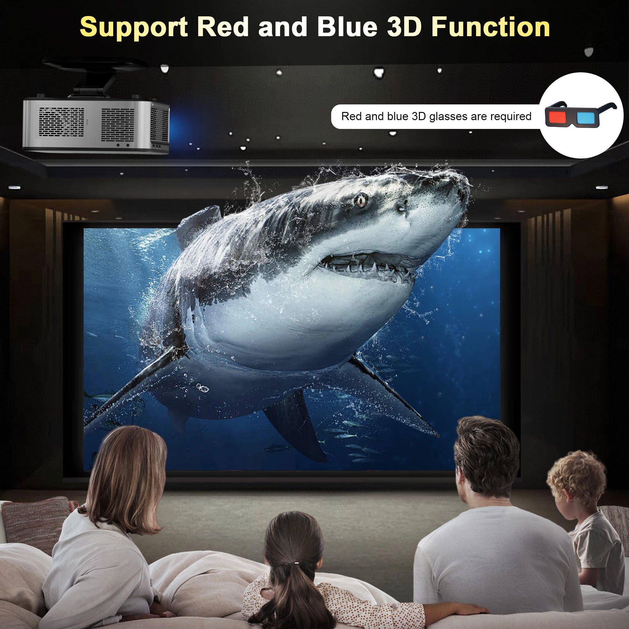 2025 Horlat 45000 Lumens 4K UHD Projector Laser TOF Focus Android 12 WiFi 1080P Full HD Home Theater Movie Projector for Netflix