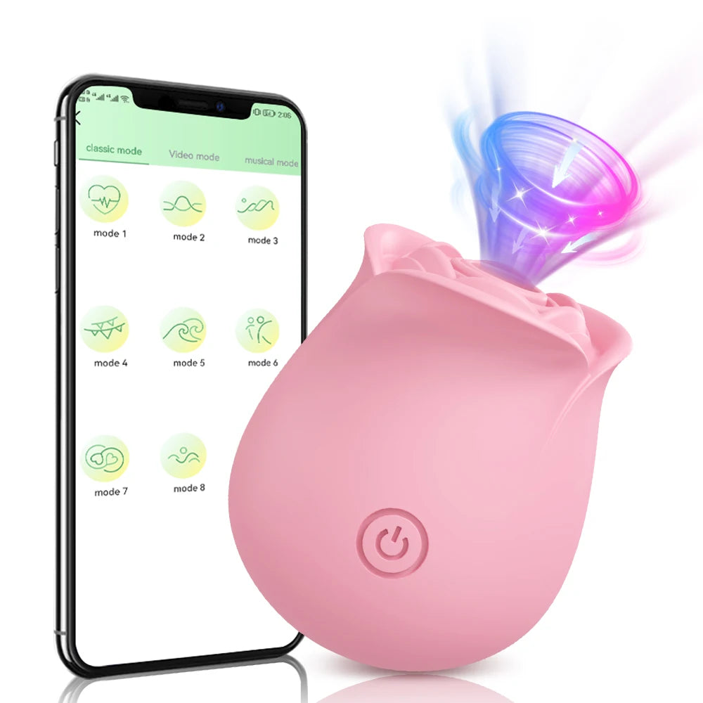 Rose-Sucking Vibrator Nippel Klitoris Stimulator Zunge Lecken Vibration Masturbation Werkzeuge Frauen Sex Spielzeug Für Erwachsene Vibrator 18