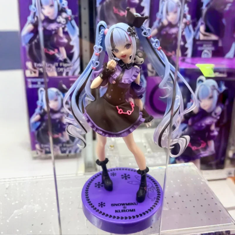 Pre Sale Original FuRyu Trio-Try-iT Hatsune Miku & Kuromi 19CM Action Figure Anime Collectible Model Kawaii Doll Decoration Toy