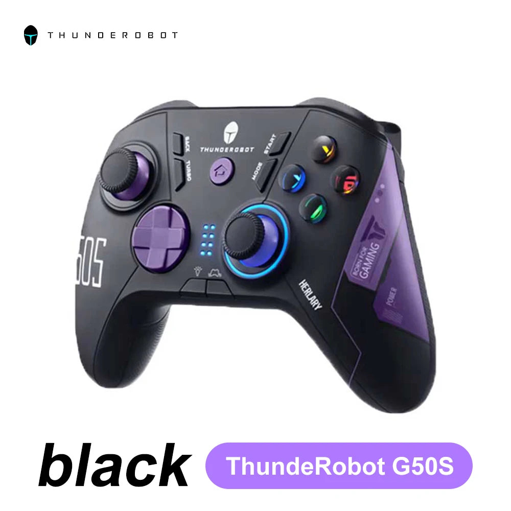 New THUNDEROBOT G50S Wireless Gamepad 1000Hz Return Rate Three Mode Gaming Controller with Hall Trigger for PC/Nintendo Switch