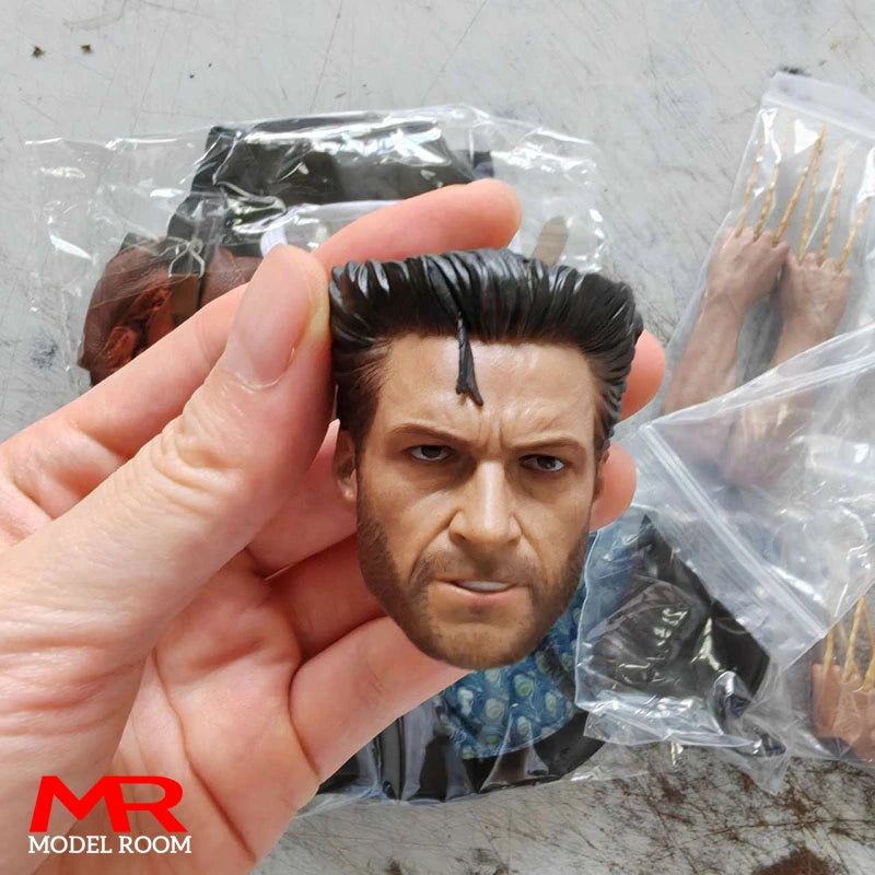 Top Copy Toys TC001 1/6 Young Hugh Jackman Head Sculpt Costume Set Model Fit 12'' Male Soldier Action Figure Body