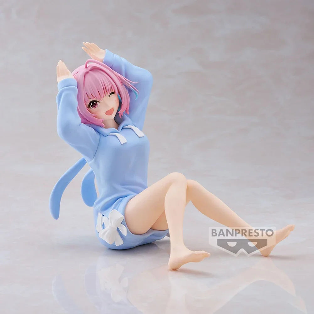 Original Bandai Relax Time Yumemi Riamu The Idolm@ster Cinderella Girls 10Cm Kawaii Anime Figure Model Collectible Toys