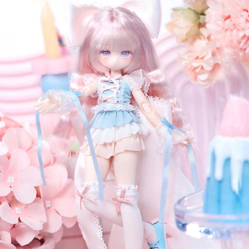 1/8 Mjd Movable Doll Girl Body Series 21cm Trendy Anime Figurines Collectable Girlheart Toys Ornaments Gift