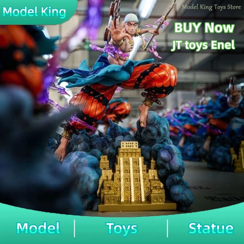 In Stock JT toys 29cm ONE PIECE Anime Figures Enel Figures PVC Statue Model collection Room decoration Birthday Gifts Toys