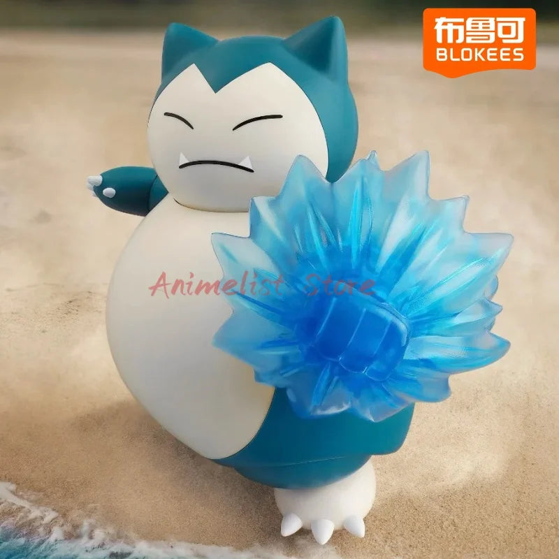 Original Blokees Pokemon Cinderace Figur Snorlax Lucario Montieren Figurine Scyther Modell Decor Anime Sammler Spielzeug Geschenk