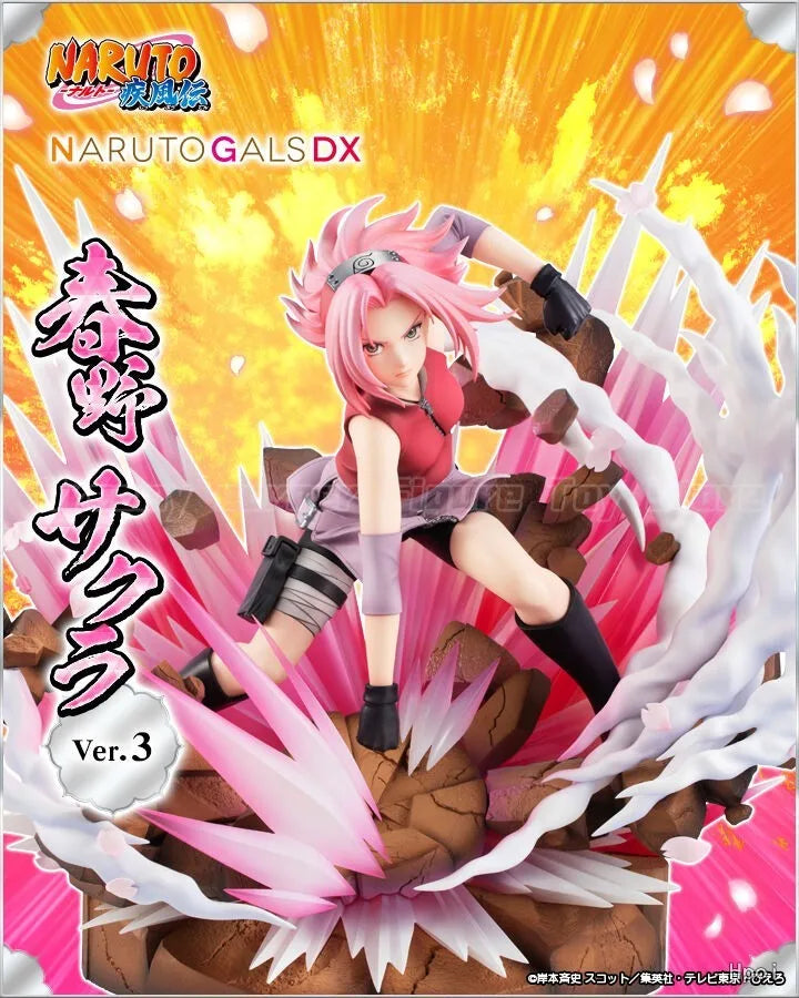【In Stock】Original MegaHouse GALS Series NARUTO Shippuden Haruno Sakura Ver.3 Figure Ornament Collection Toy