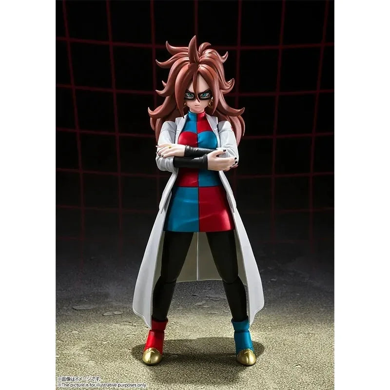 Bandai Original Genuine S.H.Figuarts SHF Dragon Ball Z Android 21 Anime Action Figure Model Toys Gifts Collectible Ornaments