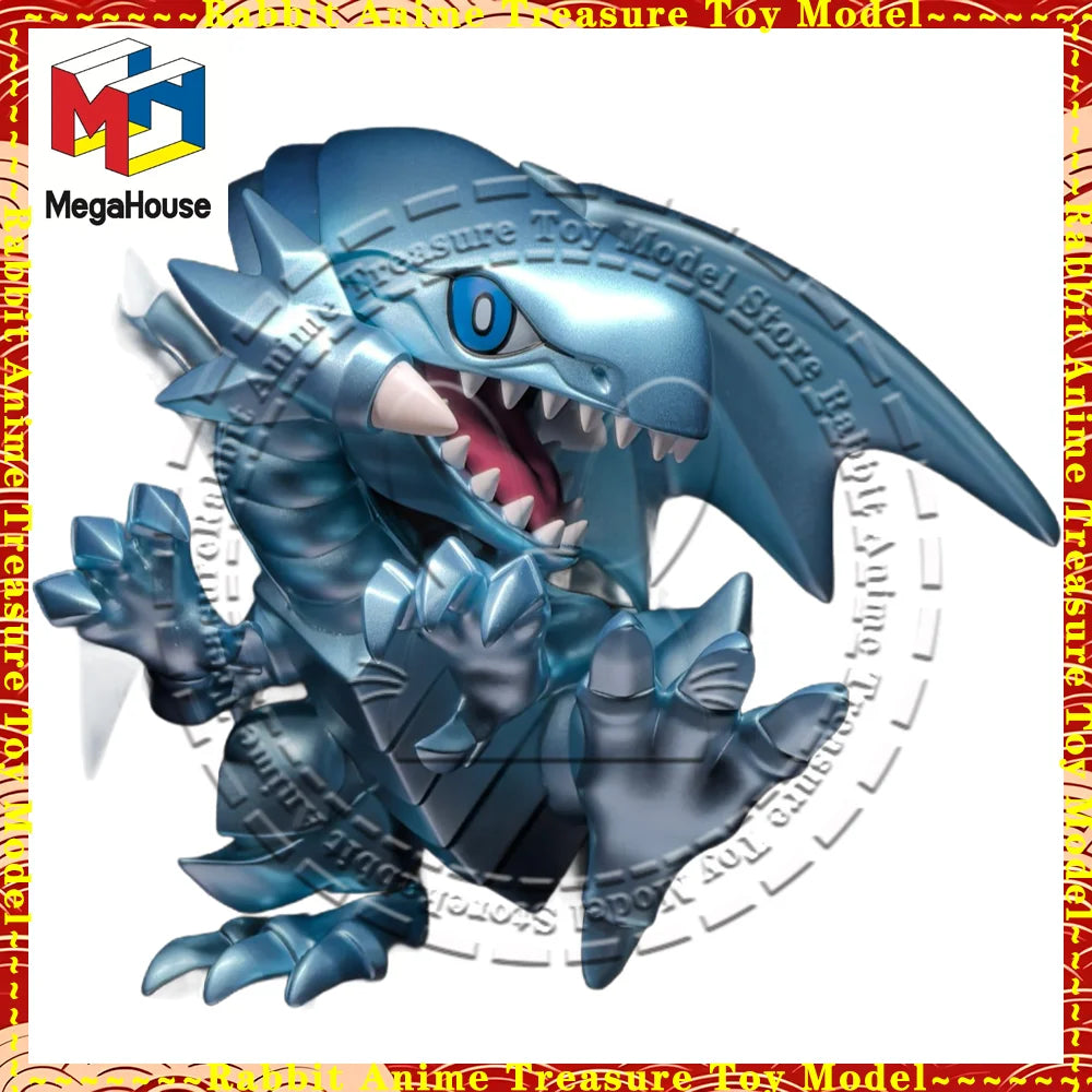 In Stock Original Genuine MegaHouse MEGATOON YuGiOh Figure BlueEyes White Dragon Chibi Style Collectible Toy