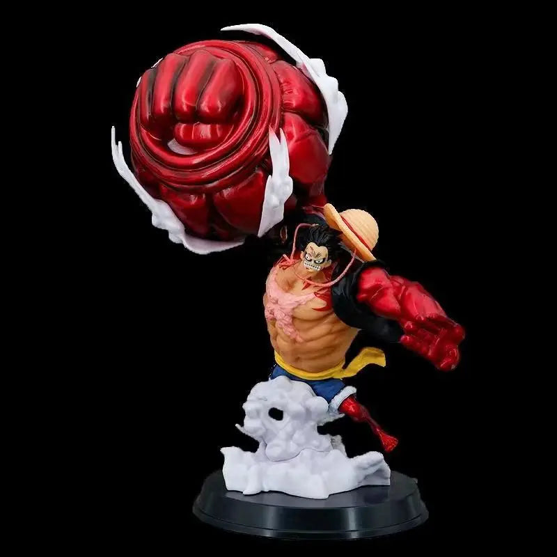 28cm Anime One Piece Phantom Luffy 4th Gear Great Ape King Luffy Action Figure Scene Pvc Statue Model Doll Collection Toys Gift