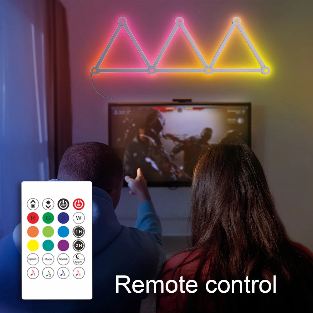 WIFI RGB Wall Light Bar RGBIC LED Light Smart Gaming Lights Works with Alexa and Google Assistant LED Wall Lights for Bedroom
